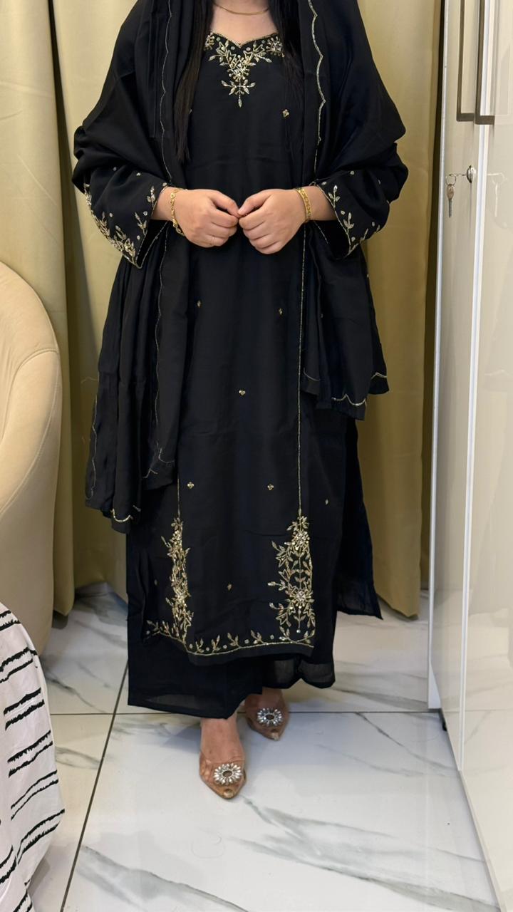 Premium Handwork Side Open 3PC Dress Set