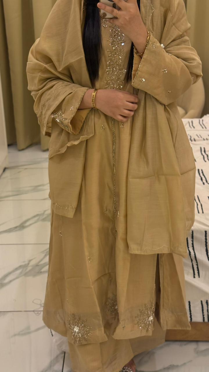 Elegant Mulchanderi Handwork Anarkali Set