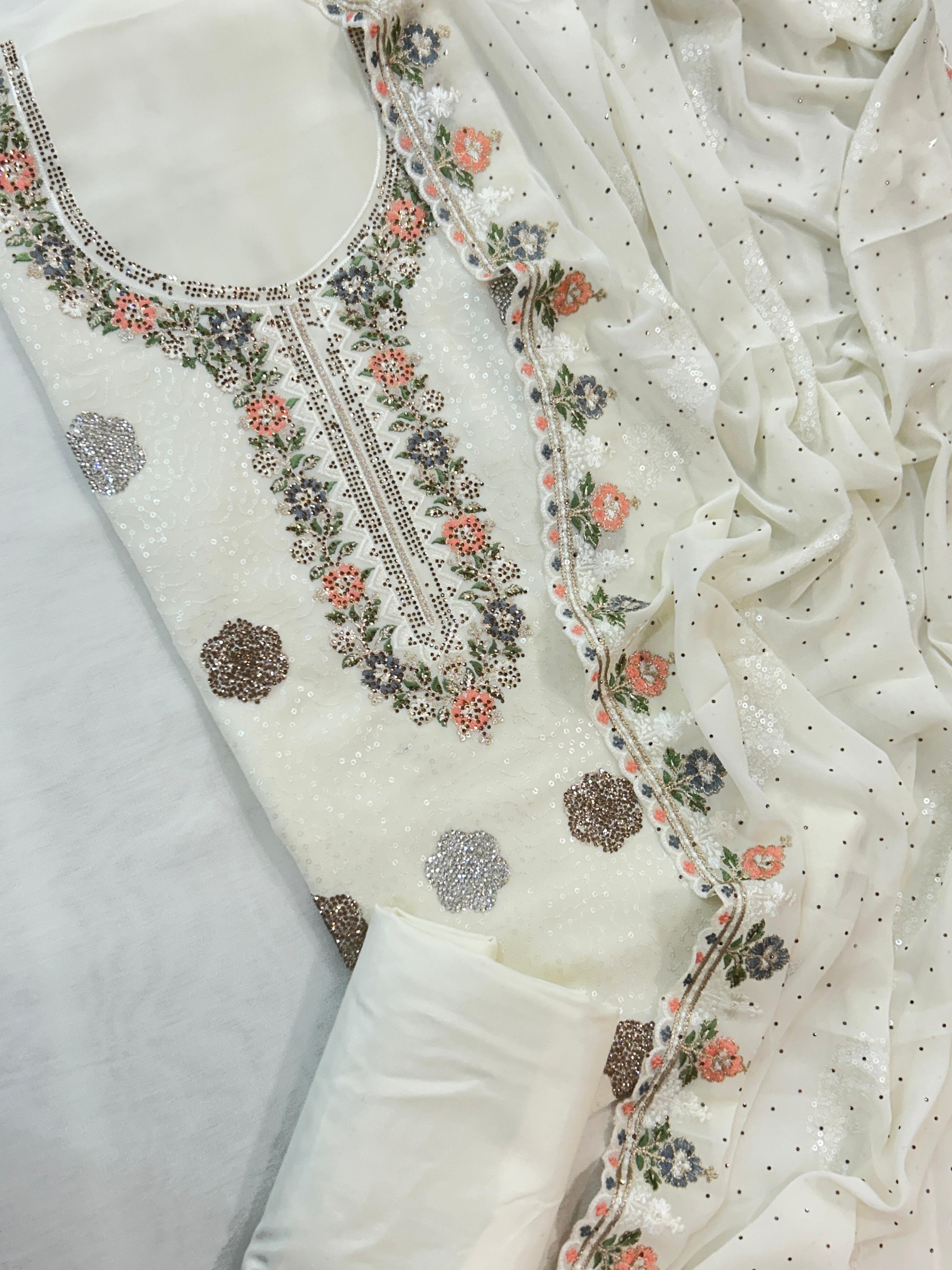 Handworked  Georgette Suit Set – Premium Party Wear