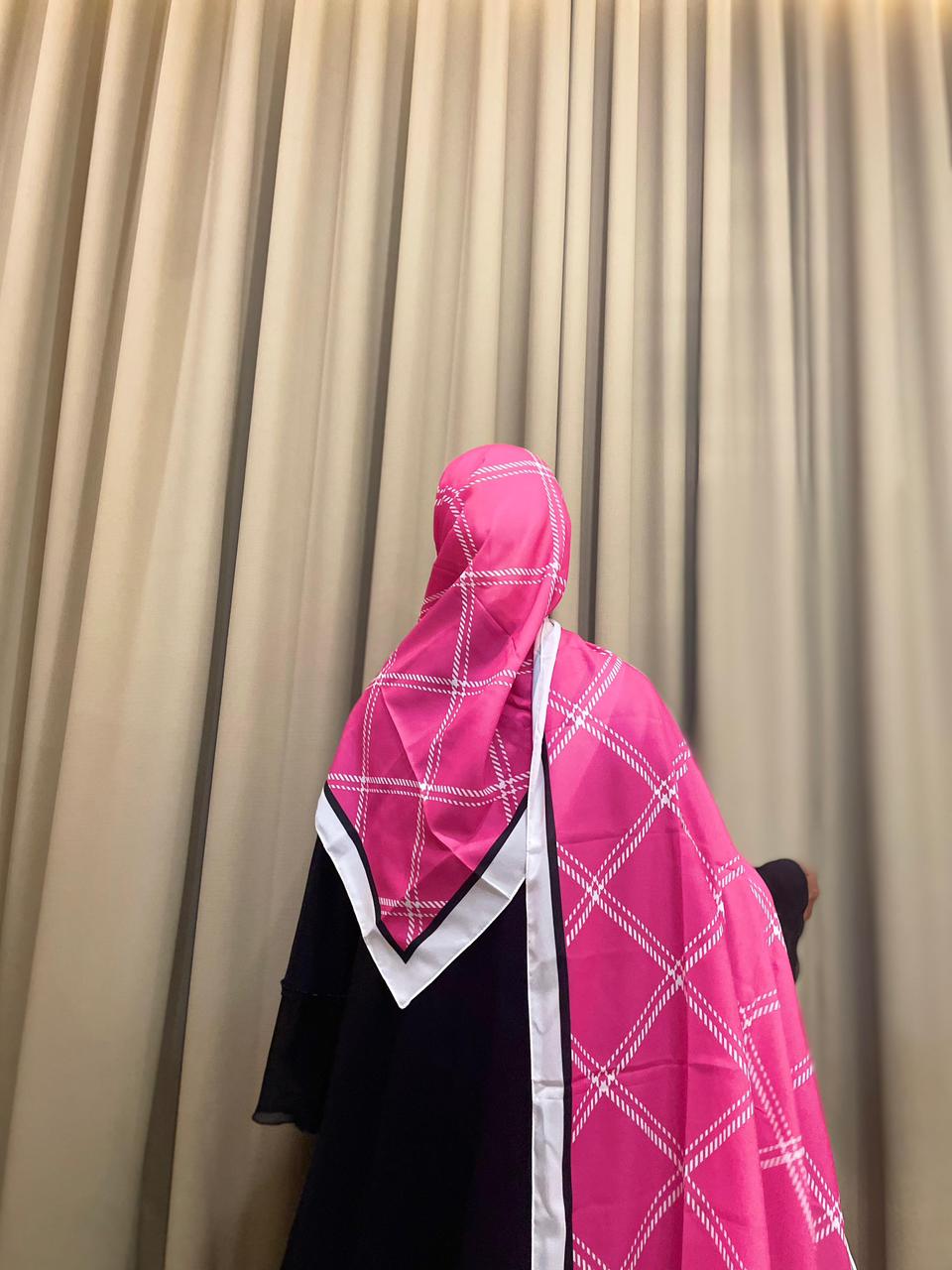 Losyana  Turkish Crepe Hijab – Checkered Design | Made in Turkey