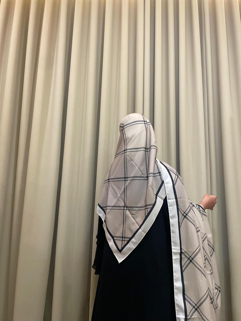 Losyana  Turkish Crepe Hijab – Checkered Design | Made in Turkey