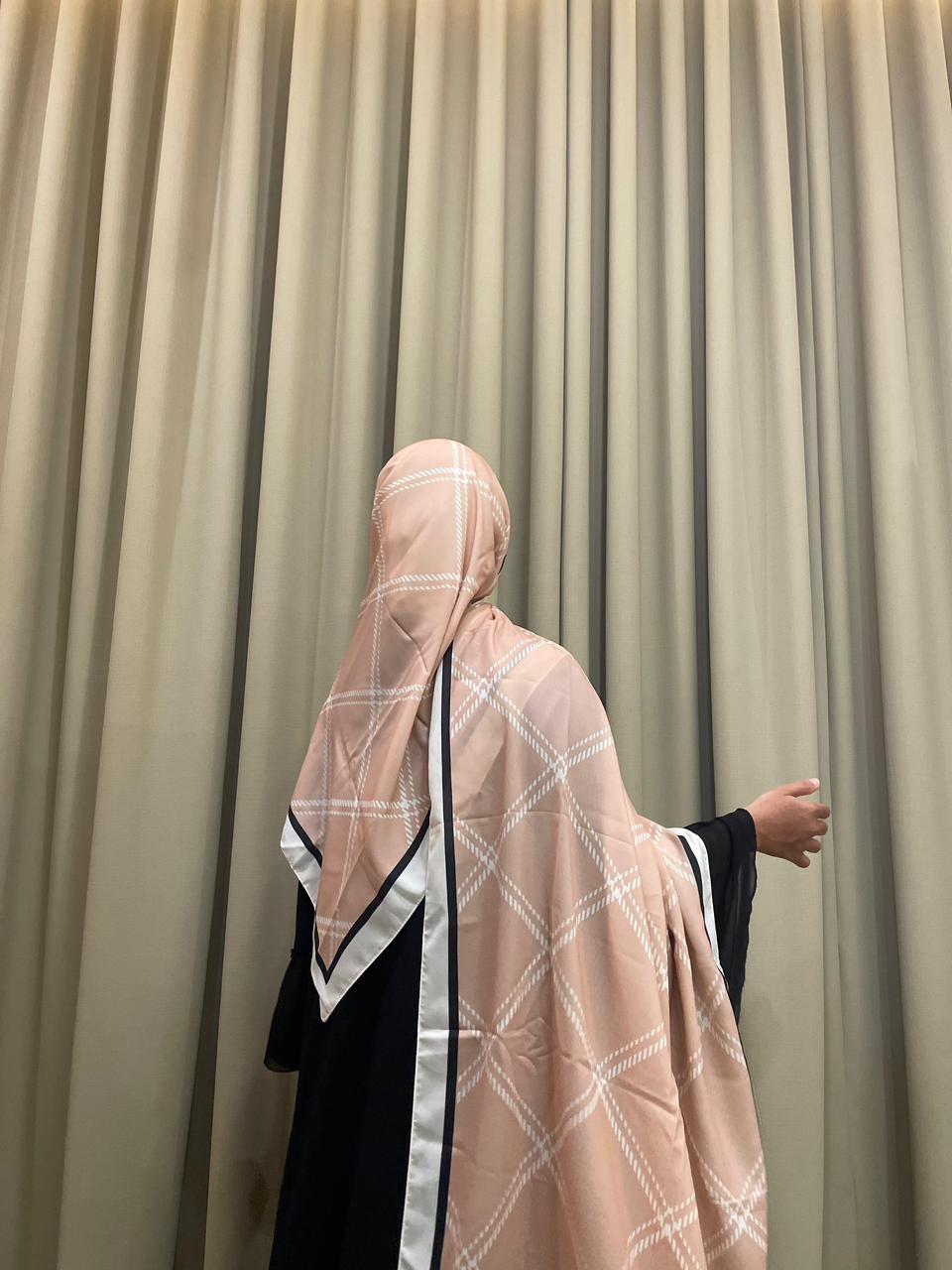 Losyana  Turkish Crepe Hijab – Checkered Design | Made in Turkey